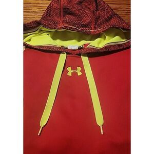 Under Armour Loose Coupe Lache Hoodie Red ‎ LIME Green Sz L